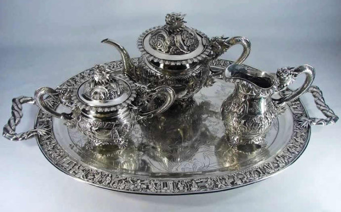 精美银器茶具