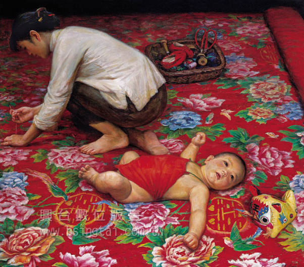 Vidiecke detstvo, Li Zijian olejomaľba