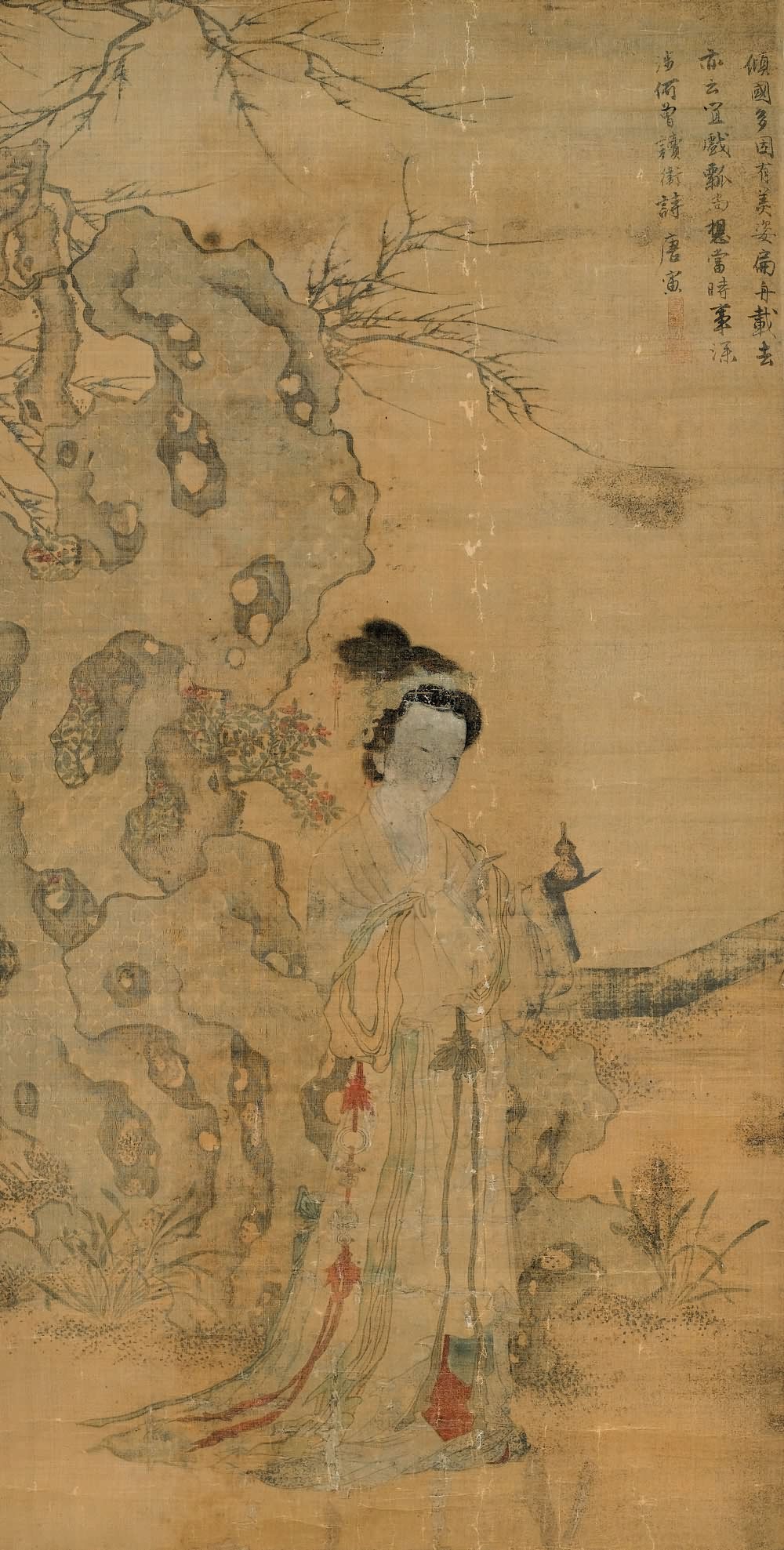 中国古美術・仕女人物四条屏画芯・唐寅印款・水墨彩色画・純手描き・文房置物・宣紙・ 中国古美術・仕女人物四条屏画芯・唐寅印款・水墨彩色画・純