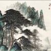 松树山水画